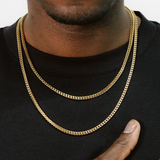 3mm Franco Chains Bundle 18k Gold