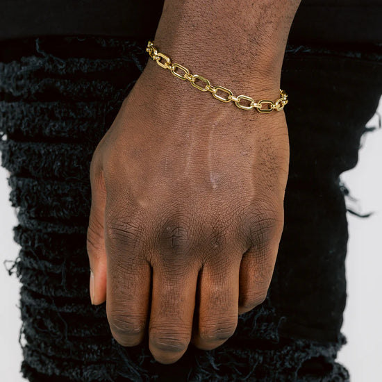 Rolo Link Bracelet 18k Gold