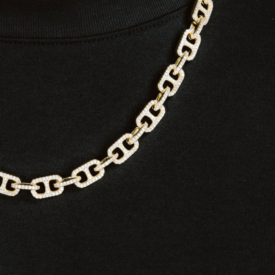 8mm G-Link Chain 18k Gold