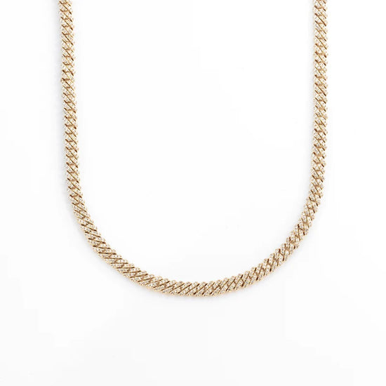 5mm Diamond Cuban Link Chain | 18k Gold Cuban Link Chain