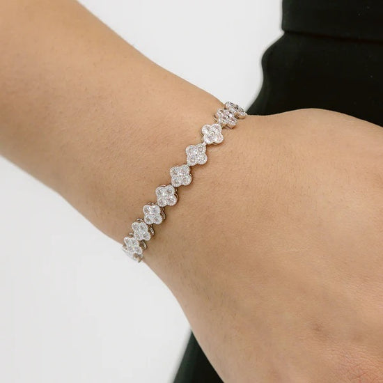 Flower Tennis Bracelet