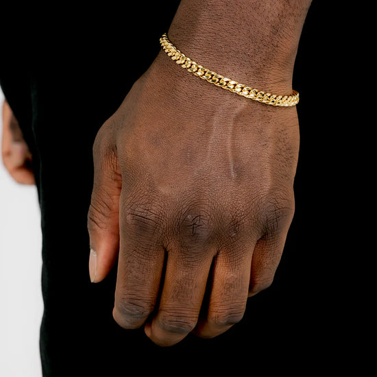 6mm Miami Cuban Bracelet 18k Gold