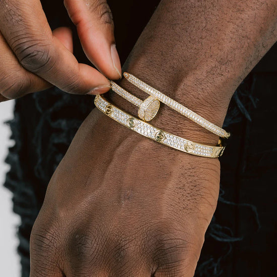 Mens Nail Bracelet | Iced Out Nail Bracelet