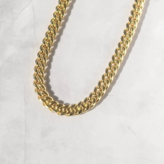 12mm Diamond Cuban Chain 18k Gold