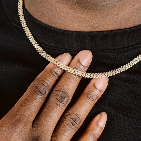 5mm Diamond Cuban Link Chain | 18k Gold Cuban Link Chain