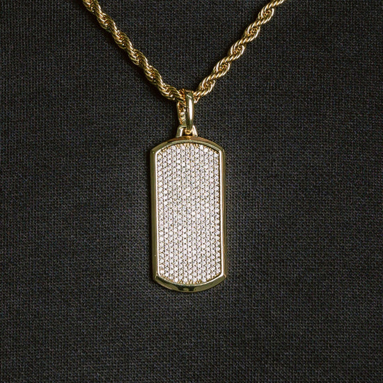 Dog Tag Pendant 18k Gold