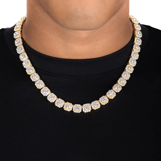 19mm G-Link Diamond Chain White Gold