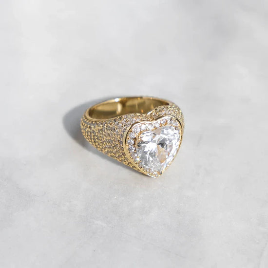 Clustered Heart Ring 18k Gold