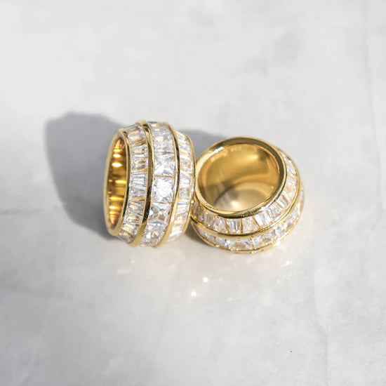 Baguette Layered Ring 18k Gold