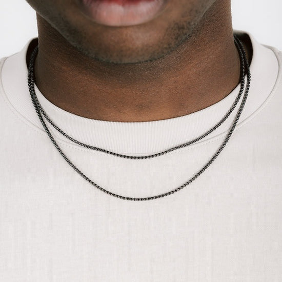 2mm Black Tennis Chain