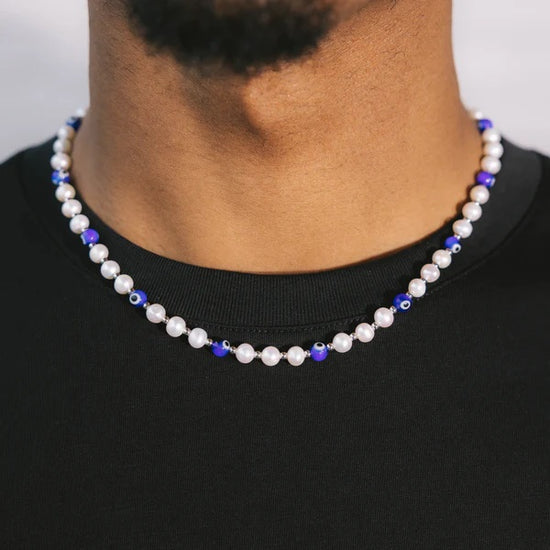 Evil Eye Pearl Chain