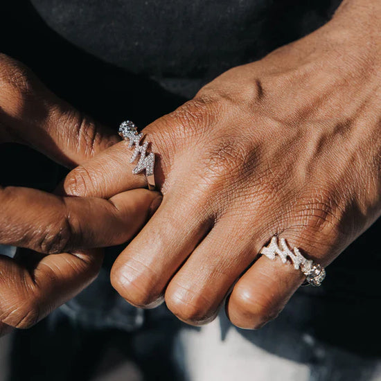 Tornado Skull Ring White Gold