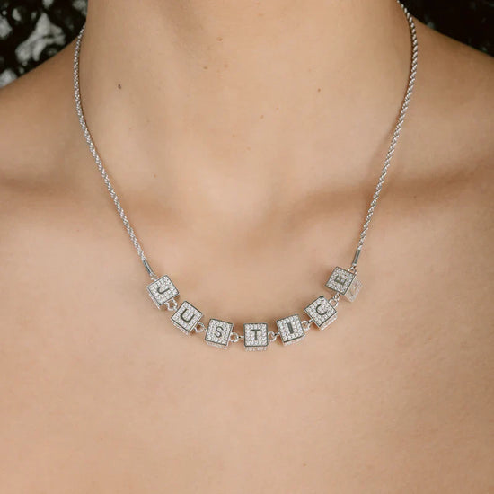 Custom Block Name Necklace