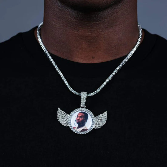 Iced Wings Custom Picture Pendant