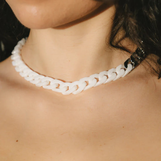 White Marble Cuban Chain