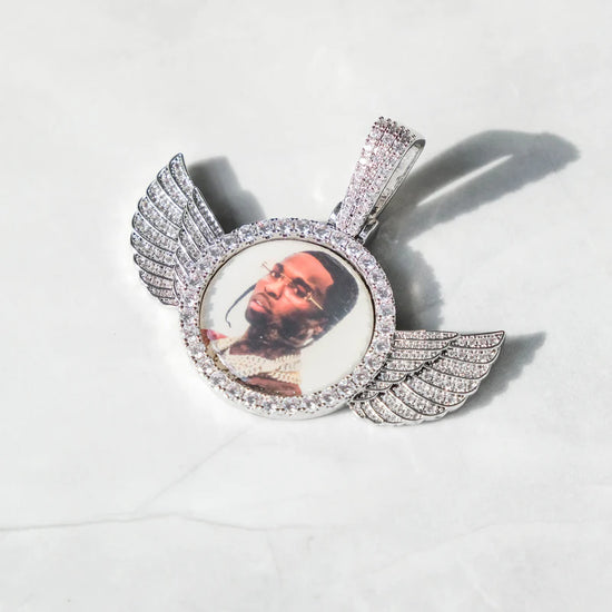 Iced Wings Custom Picture Pendant