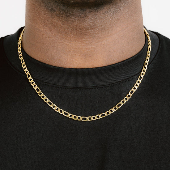 Figaro Link Chain 18k Gold