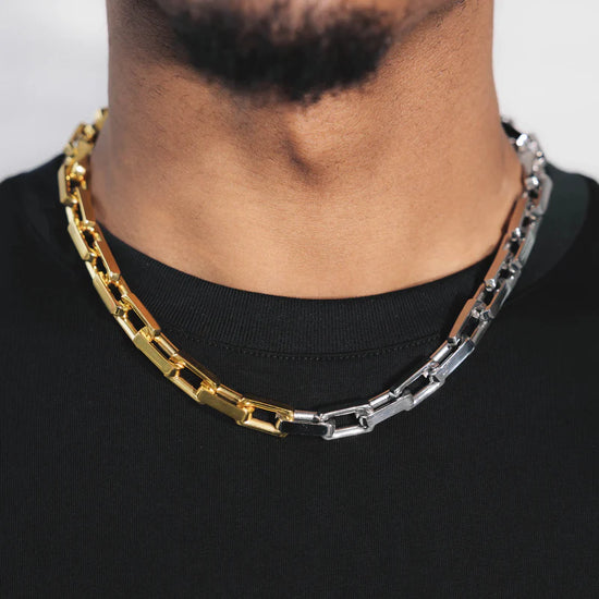 Box Chain 2 Tone Gold & Silver