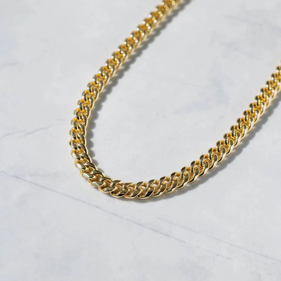 8mm Miami Cuban Chain 18k Gold