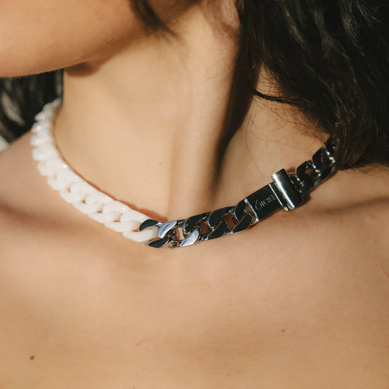 White Marble Cuban Chain