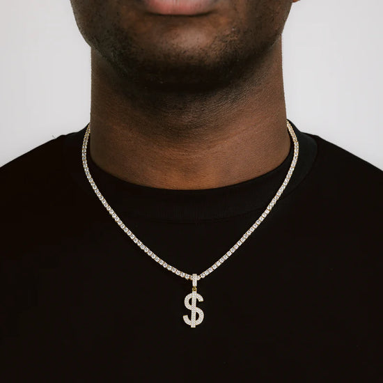 Dollar Sign Pendant 18k Gold