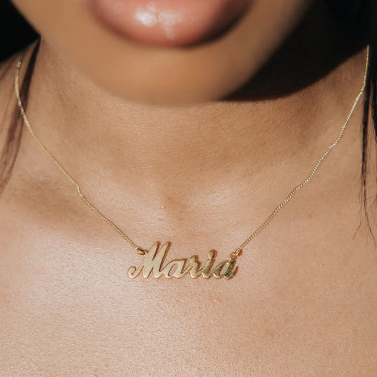 10k Solid Gold Cursive Custom Name Pendant