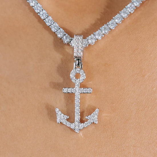 Anchor Pendant White Gold